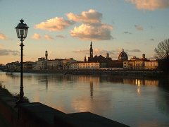 Arno_River_001 The Florence skyline seen from East at sunset